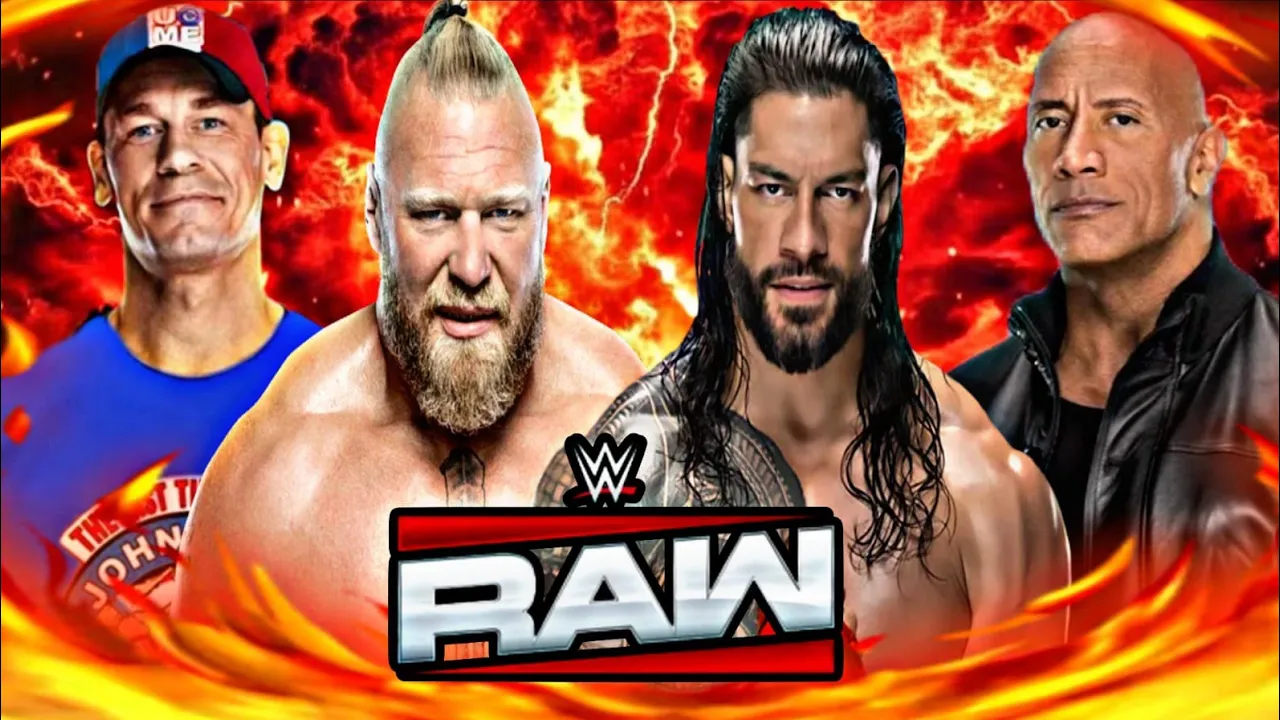 Roman Reigns & The Rock Versus Brock Lesnar & John Cena:WWE Raw Netflix 2026 - FULL MATCH 