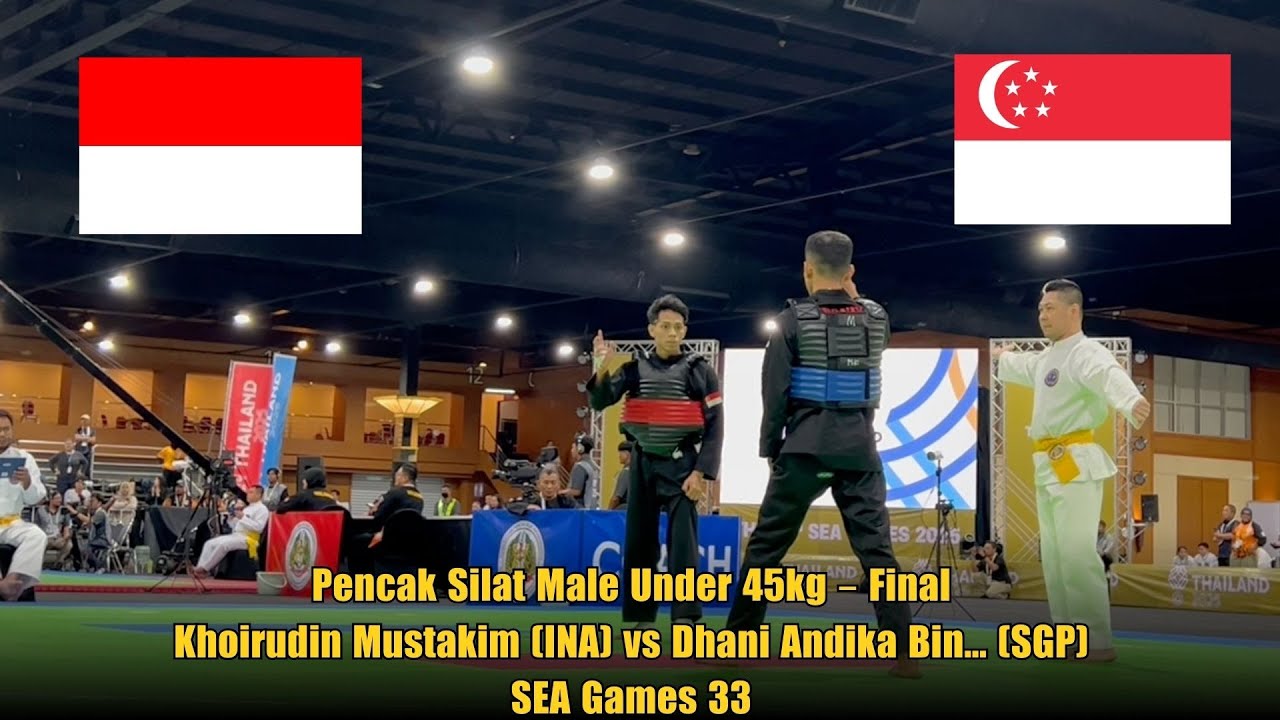 Pencak Silat Male Under 45kg – Final: Khoirudin Mustakim (INA) vs Dhani Andika Bin… (SGP)