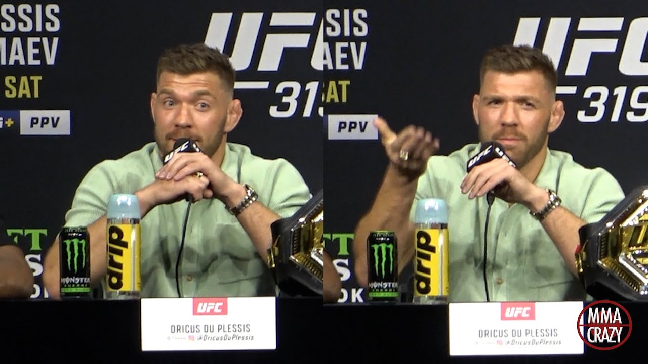 Every time Dricus Du Plessis was BADLY BOOED at UFC 319 Presser background