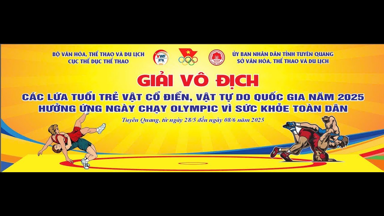 🤼 vật nữ trẻ. Sáng 04/6. Tuyên Quang