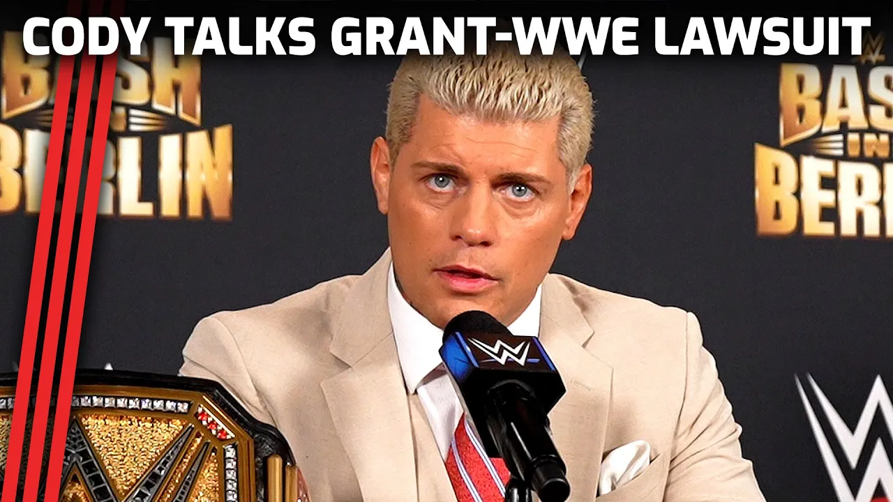 Cody Rhodes Responds to Grant v WWE et al Lawsuit Question backdrop