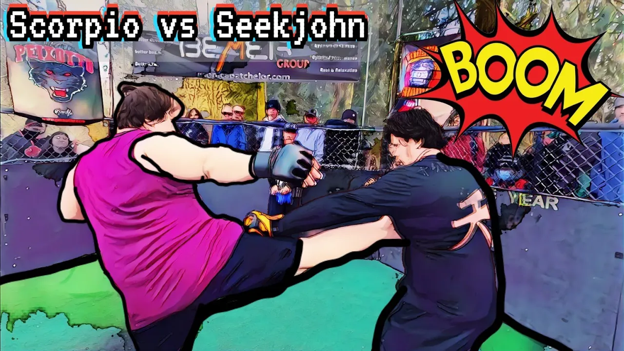 Super Heavyweights bang it out in an MMA match