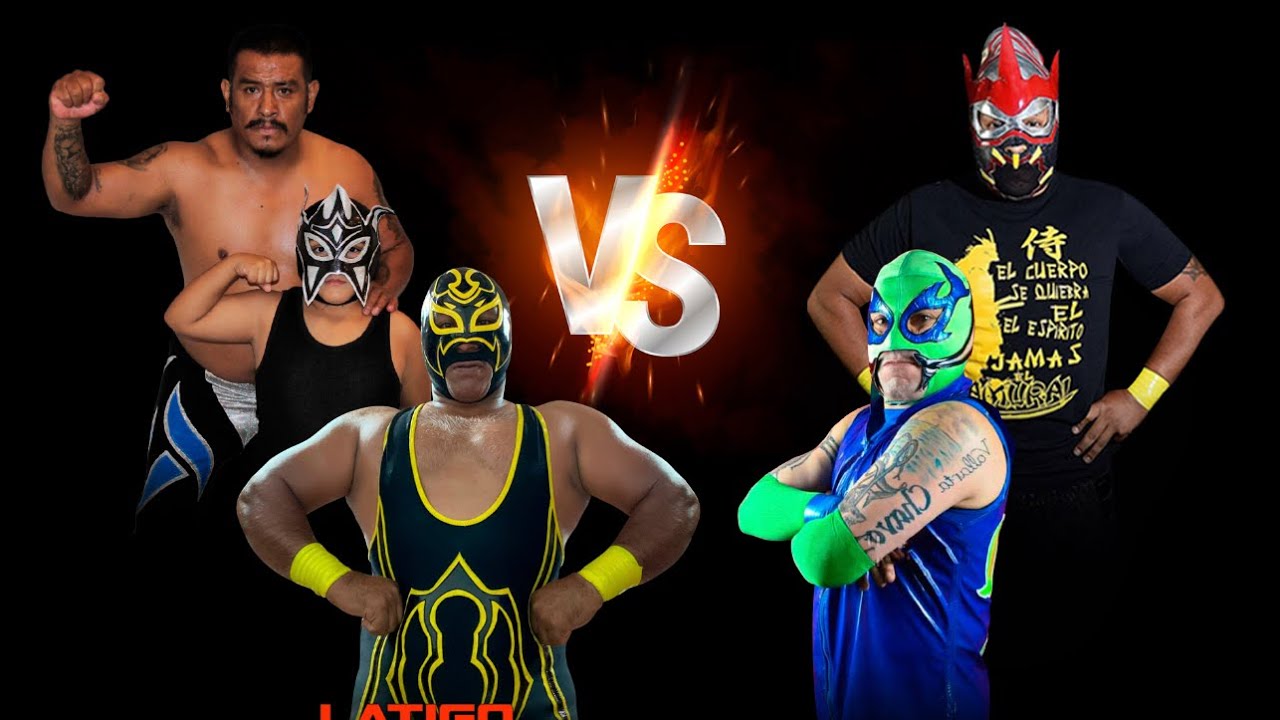 Lucha Libre Tag Team Action Látigo Blanco And Legionario Vs Chavó Mar And Abshalom