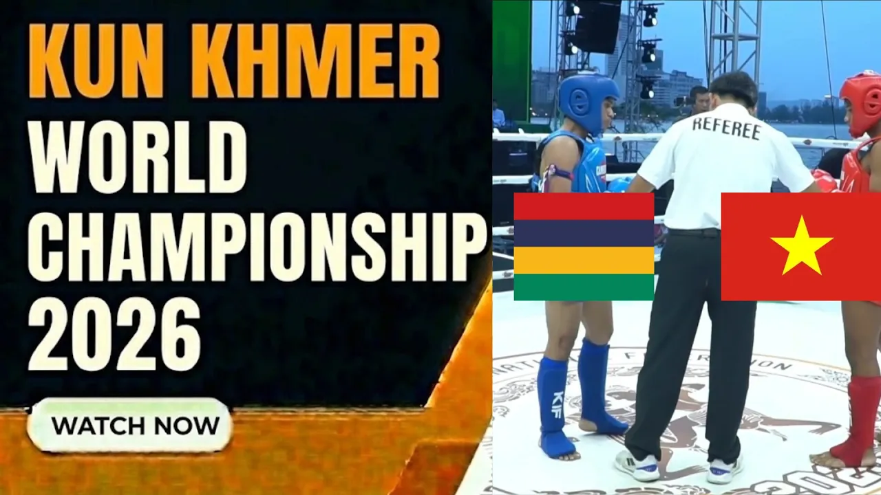 KUN KHMER WORLD CHAMPIONSHIP Nguyen Thanh Trung (VIE) first try in Kun Khmer Battle