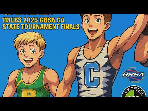 Chris Metz Buford vs Bradley Patterson Camden 113lbs 2025 GHSA 6A State Tournament Finals background