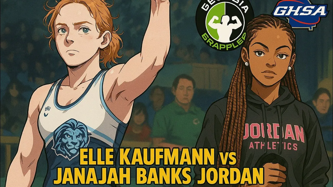 Elle Kaufmann Lovett vs Janajah Banks Jordan  145lbs 2025 GHSA Girls State Tournament Semifinals