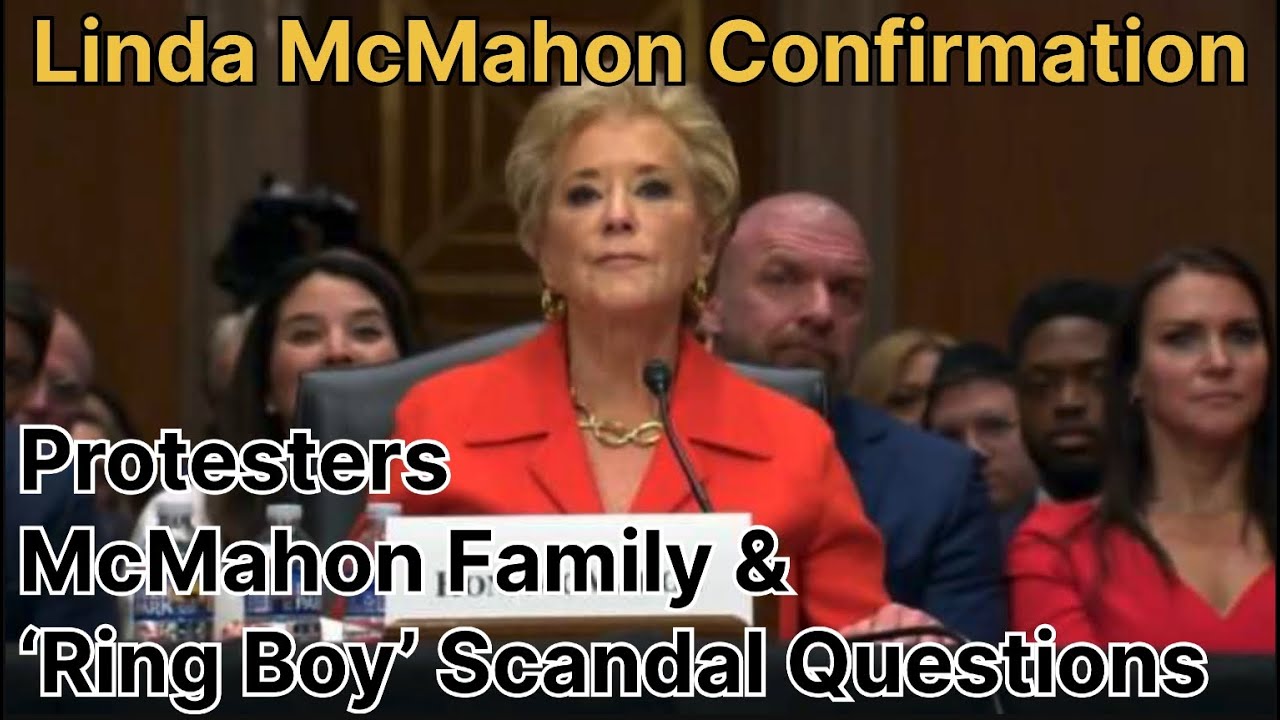 WWE COO Triple H, Stephanie McMahon & Shane McMahon At Linda McMahon Confirmation Hearing. background
