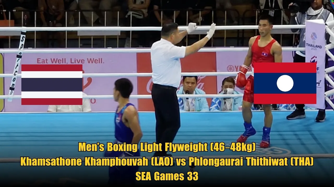 Men’s Boxing Light Flyweight (46–48kg): Khamsathone Khamphouvah (LAO) vs Phlongaurai Thithiwat (THA)