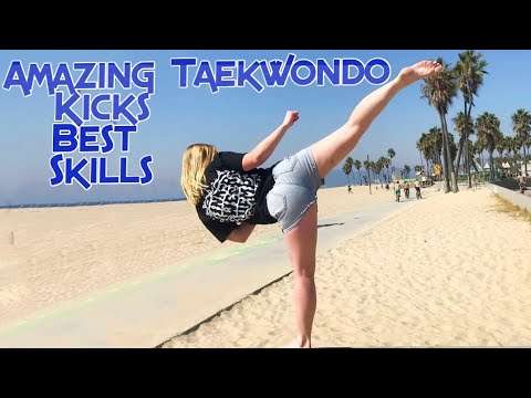 Amazing Taekwondo Girls Kicks and Best Skills background