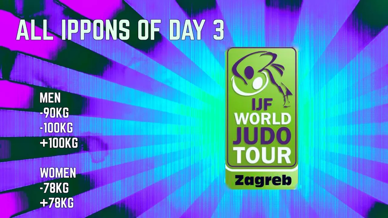 All ippons in day 3 of Judo Grand-Prix Zagreb 2017 background