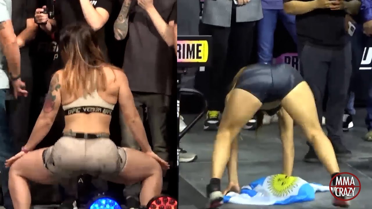 Ailin Perez TWERKIN Highlights at UFC weigh ins background