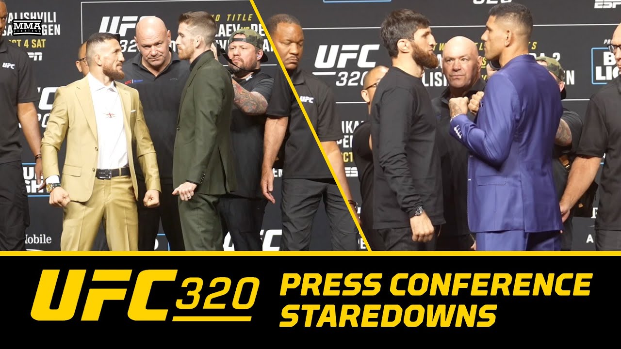 UFC 320 Staredowns: Magomed Ankalaev and Alex Pereira Face Off | MMA Fighting