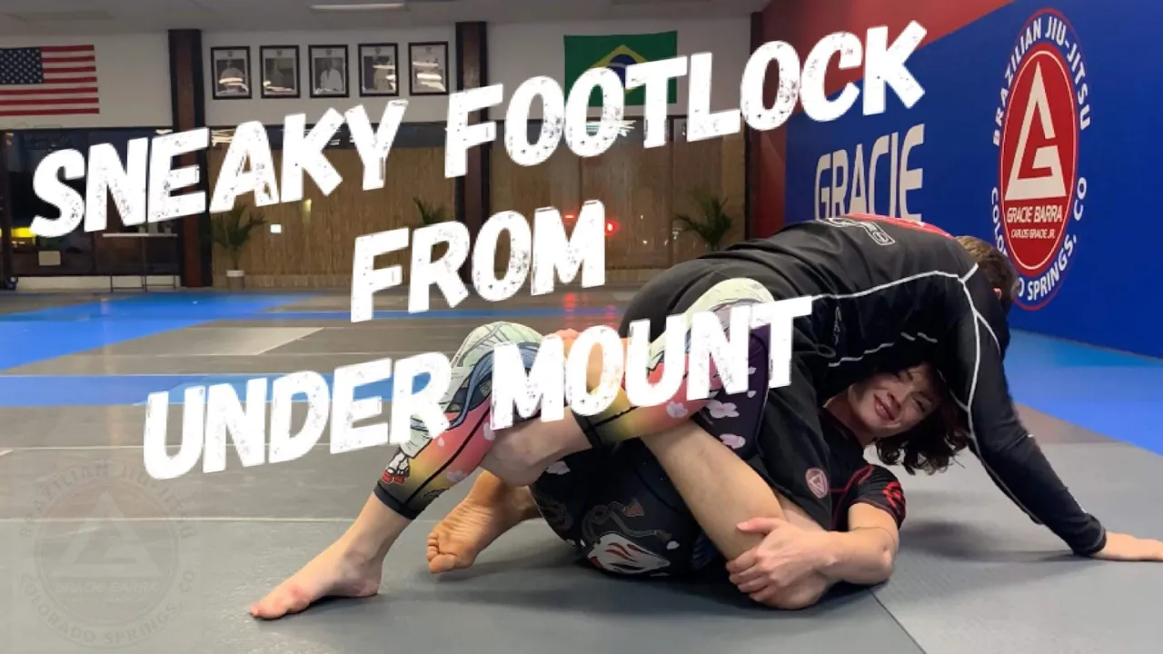 How to FOOTLOCK from under Mount for BJJ background