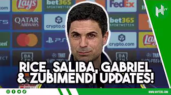 Rice, Zubimendi, Saliba and Odegaard INJURY UPDATE | Mikel Arteta | Leverkusen v Arsenal