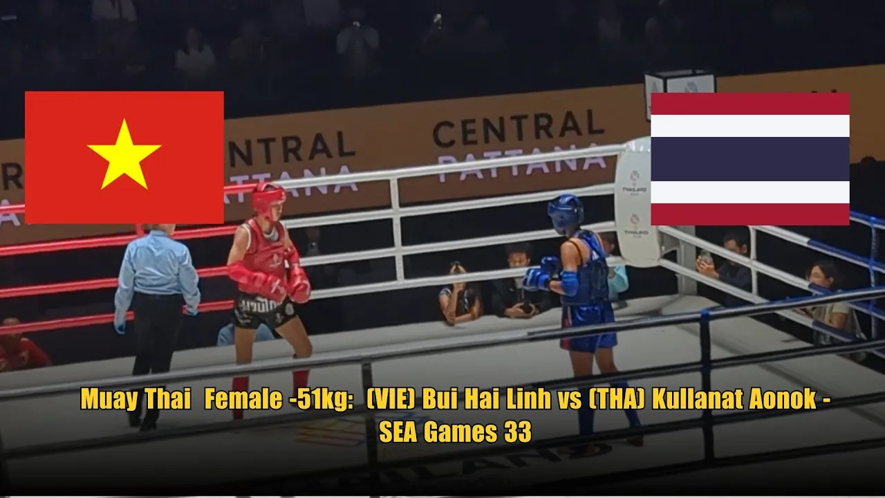 Muay Thai  Female -51kg:  (VIE) Bui Hai Linh vs (THA) Kullanat Aonok -  SEA Games 33