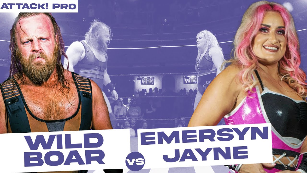 FREE MATCH - Wild Boar vs Emersyn Jayne (ATTACK! Pro) #intergenderwrestling background