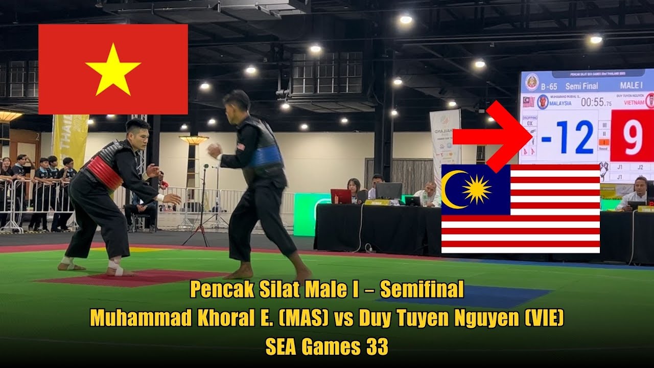 Pencak Silat Male I – Semifinal: Muhammad Khoral E. (MAS) vs Duy Tuyen Nguyen (VIE) | SEA Games 33