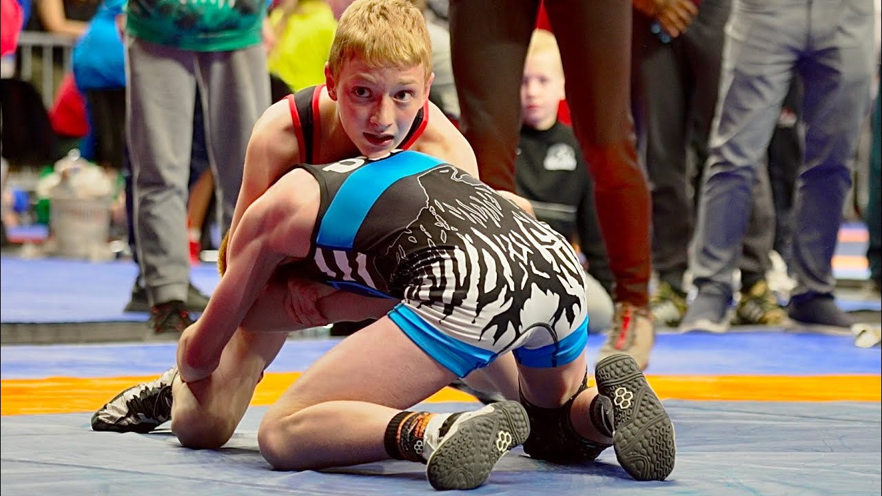 U13 M. Rundell (USA) vs S. Coffel (USA) 38kg. Youth boys freestyle wrestling. backdrop