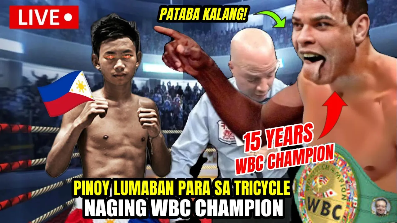PINOY LUMABAN para MAKABILI ng TRICYCLE | nag WBC CHAMPION! 15 YEARS na CHAMPION BAGSAK! BIG UPSET!