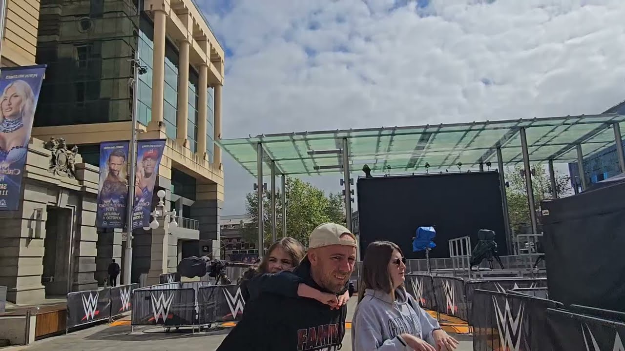 [4K] Walking from Hotel to the WWE Crown Jewel Perth Kickoff Show Venue