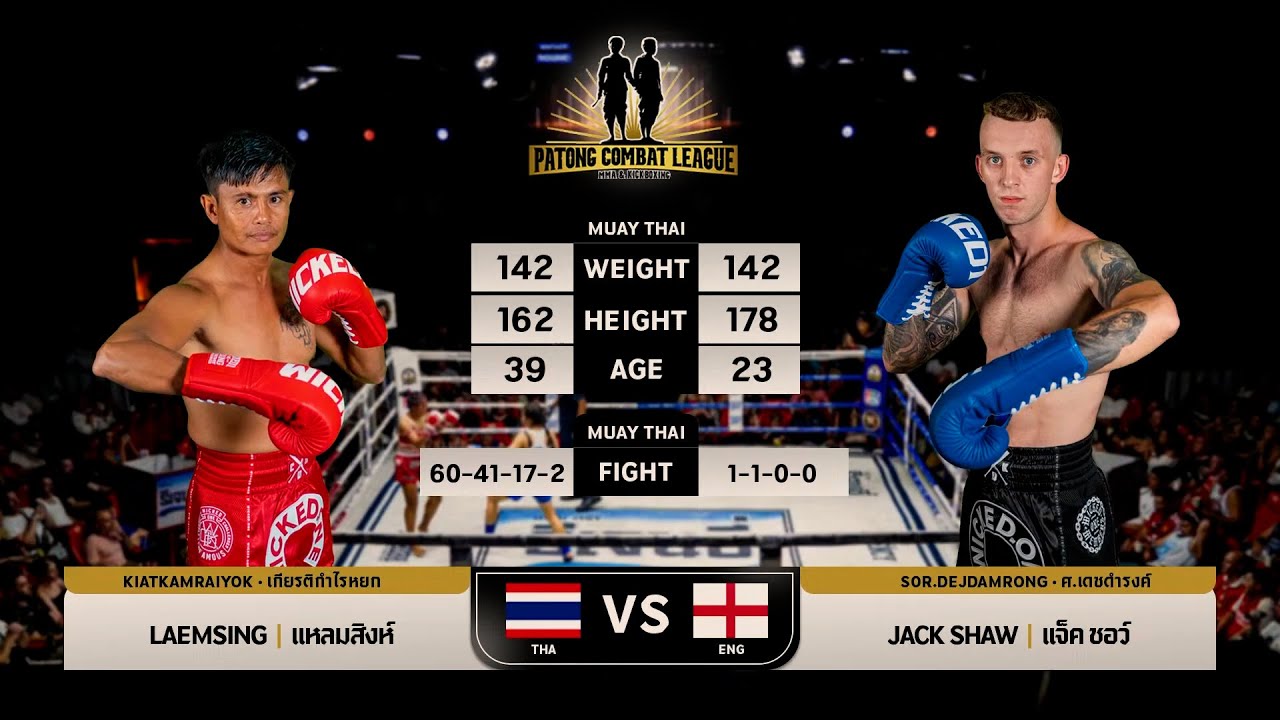 Laemsing Kiatkamraiyok VS Jack Shaw Patong Combat League MMA & Kickboxing 29 June 2025 background