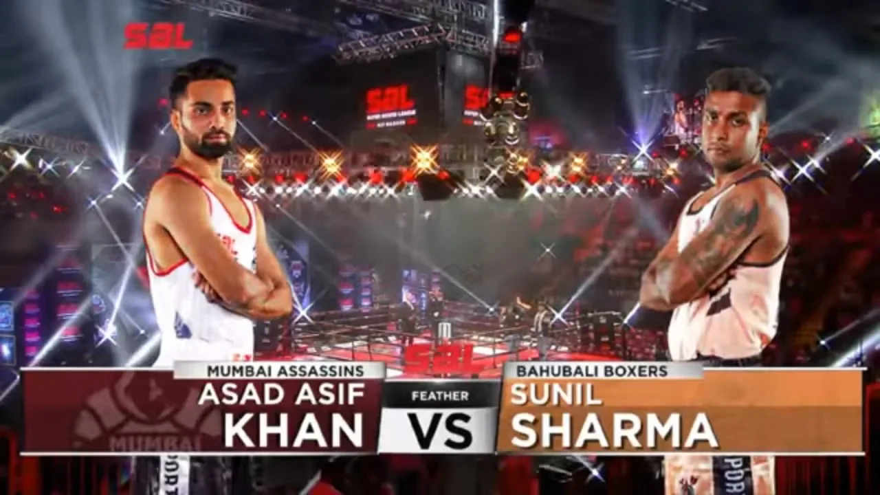 Asad Asif Khan v/s Sunil Sharma | Mumbai Assassins v/s Bahubali Boxers background