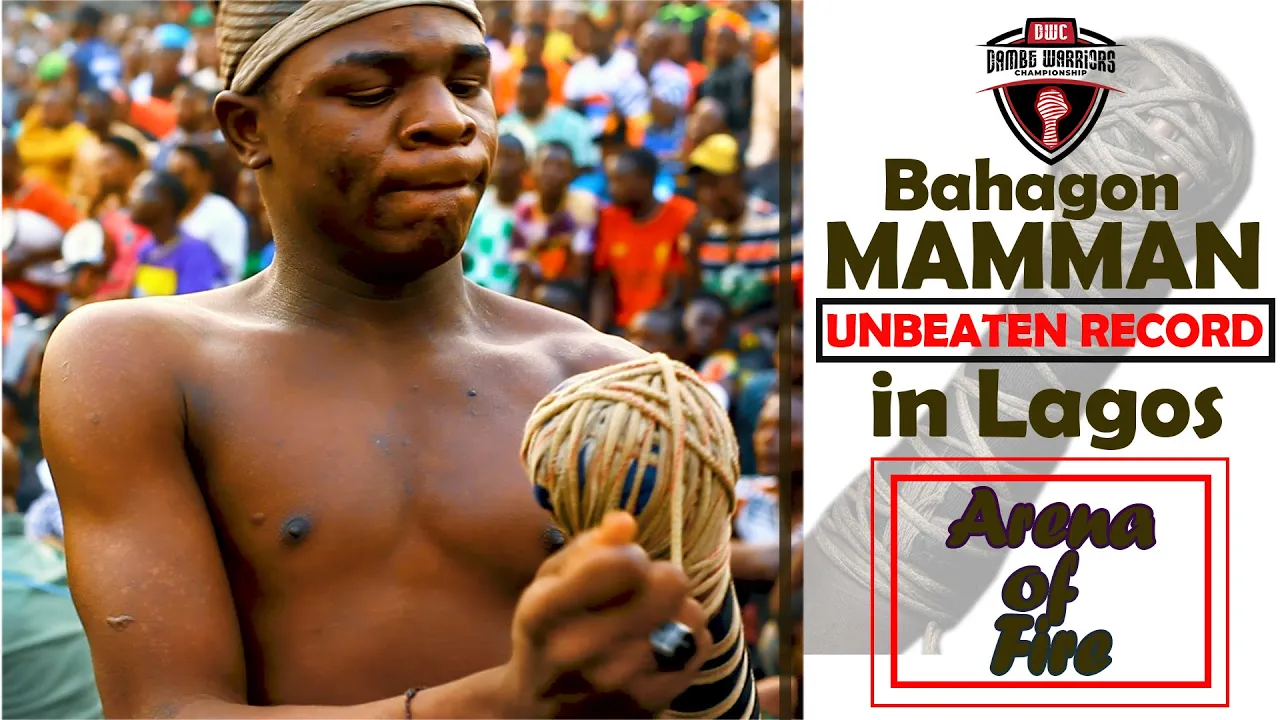 Bahagon Mamman UNBEATEN RECORD in Lagos Arena background