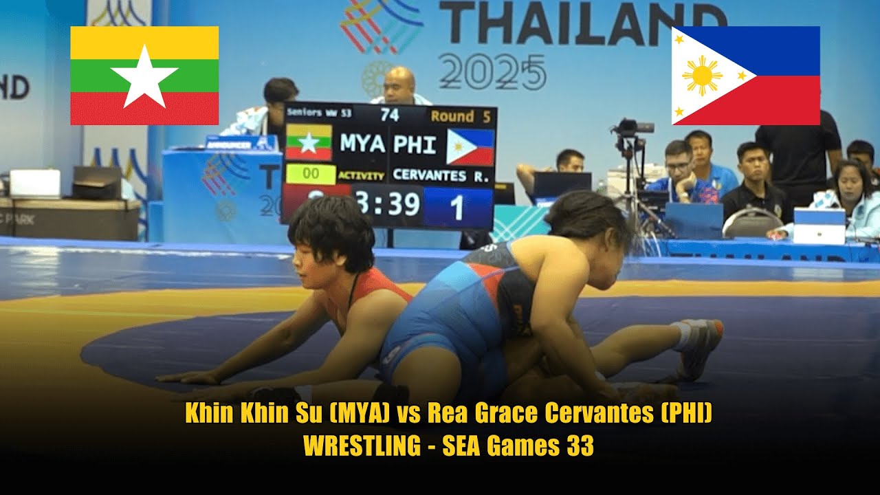 Wrestling Women’s Freestyle 53kg: Khin Khin Su (MYA) vs Rea Grace Cervantes (PHI) | SEA Games 33