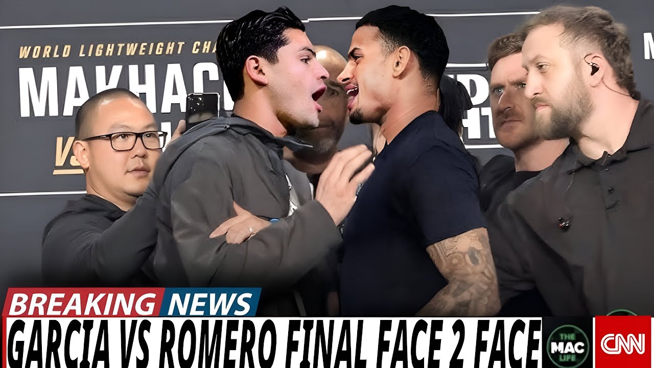 Ryan Garcia SHOVES Rolly Romero In FACE OFF @boxingboutsnews