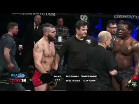 Chosen Few Fighting Championship Alex Polizzi vs Savage backdrop