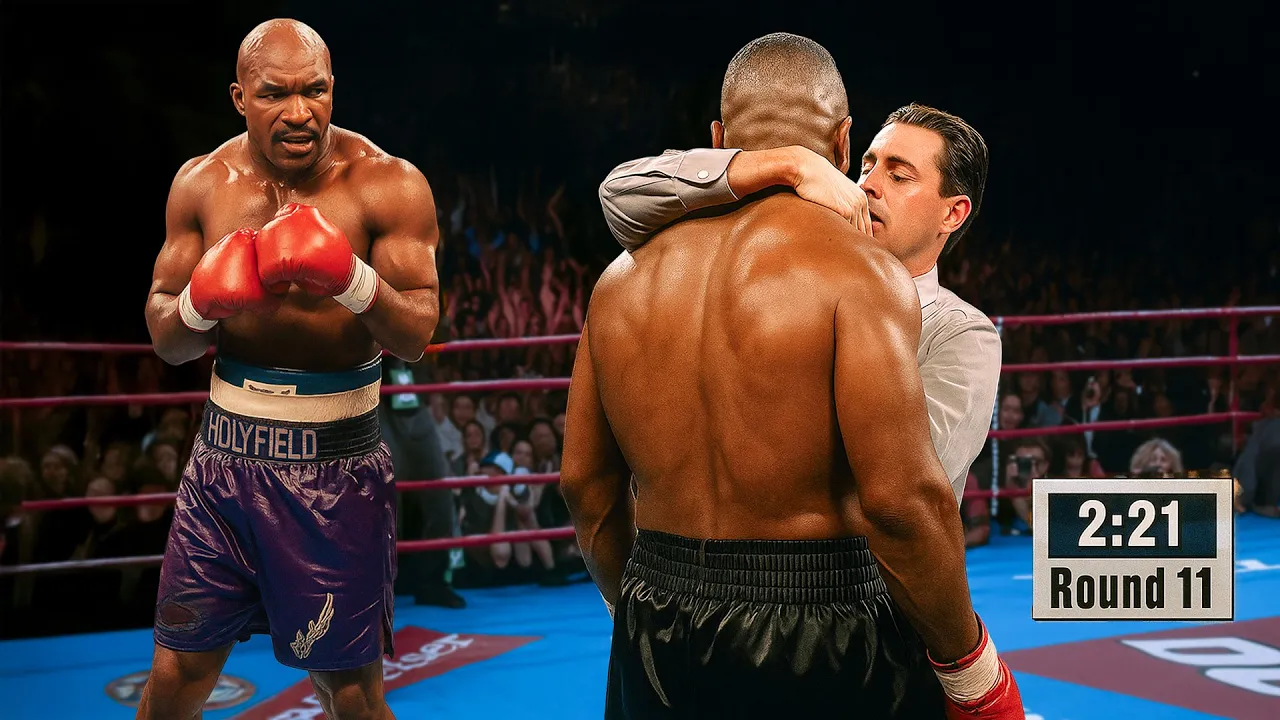 Evander Holyfield vs Mike Tyson | TKO, Boxing Highlights, Best Quality background
