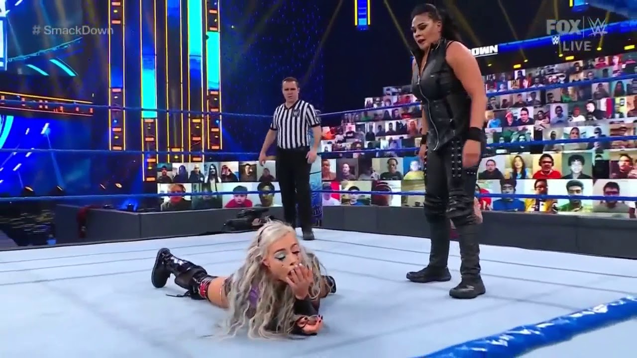 WWE SmackDown 26/02/21: Liv Morgan vs. Tamina ft. Ruby Riott & Natalya background
