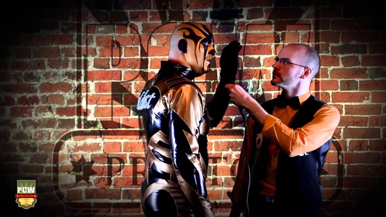 Backstage Interview with Goldust at Preston City Wrestling background