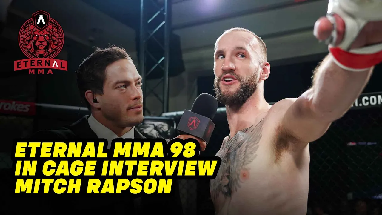 Eternal MMA 98: Mitch Rapson: In Cage Interview background