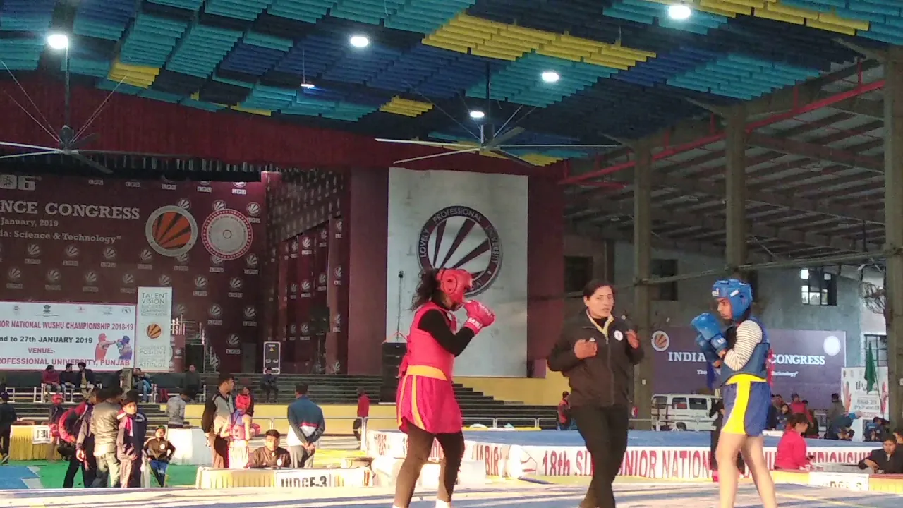 18th sub junior national wushu championship fagwada Panjab player name- Rashi khurja se amit sir