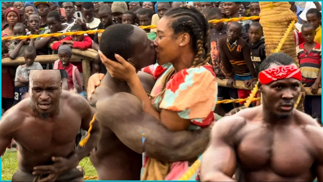 Girlfriend Drama Sparks Epic Wrestling Battle | Eddy Mo vs Ghanaian Giant @stylupafricaofficial backdrop