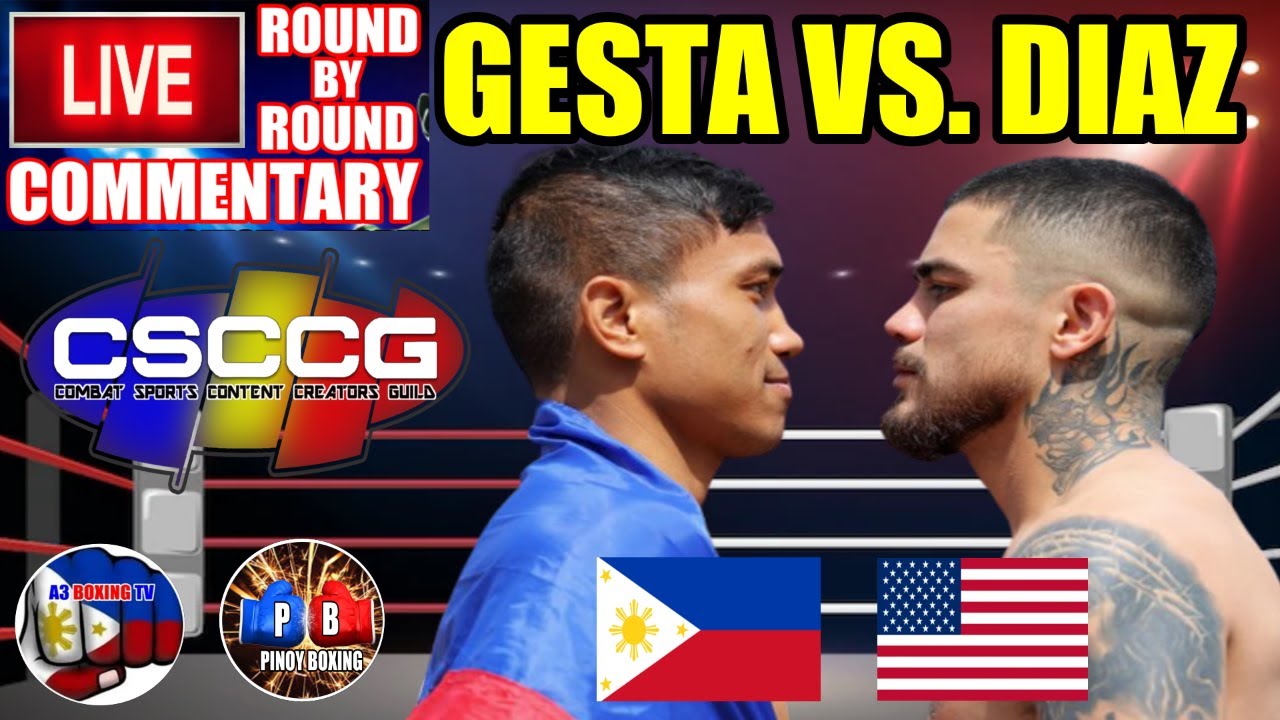 GESTA VS DIAZ FIGHT LIVE | ROUND BY ROUND COMMENTARY & BOXING UPDATES background