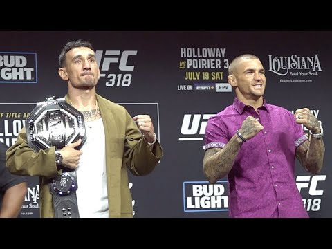 UFC 318 PRESS CONFERENCE: Holloway vs Poirier 3 background