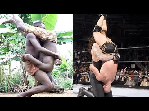 WWE AFRICA WRESTLING UNDERTAKER VS BROCK LESNER TRY NOT LAUGH,NEW  FUNNY COMEDY