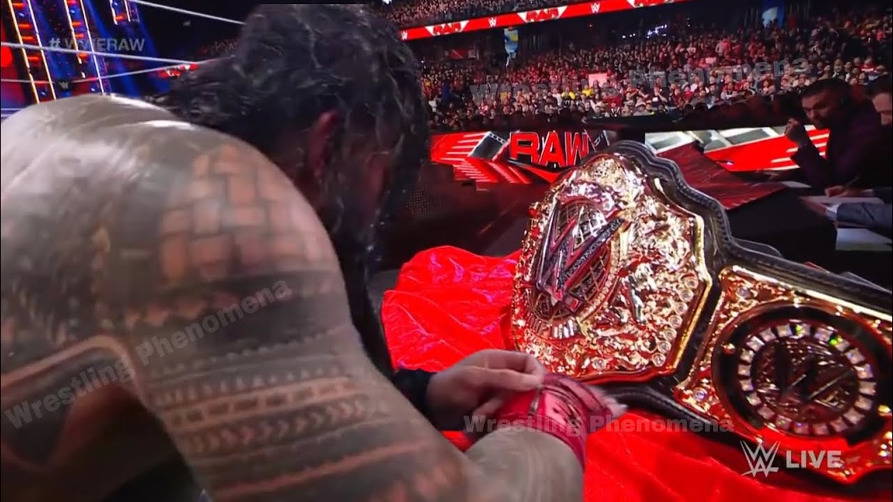 Roman Reigns Angry After New World Heavyweight Title Reveal WWE Raw 2023 Highlights
