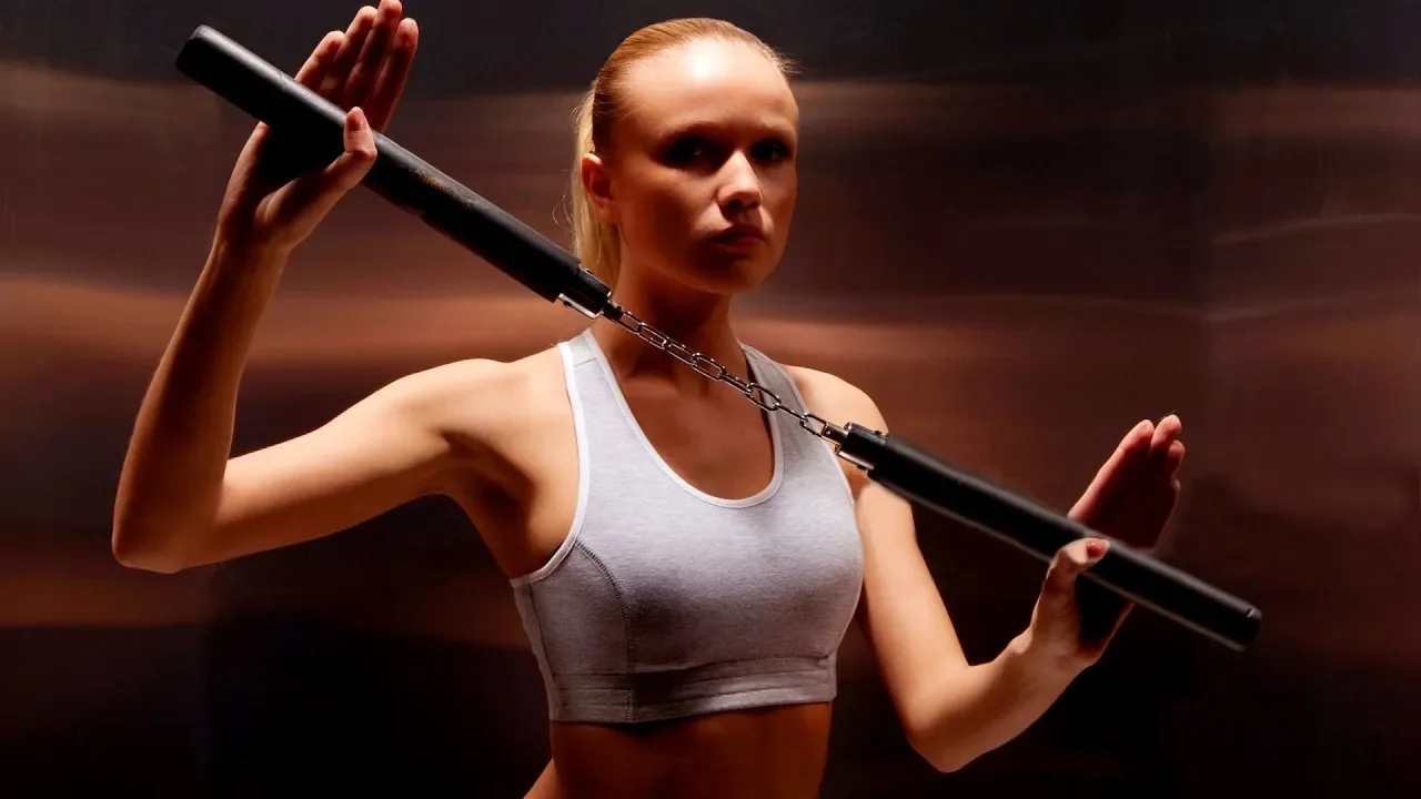 Crazy girl with Nunchucks - Amazing Nunchucks Tricks @MrArslanTKD backdrop