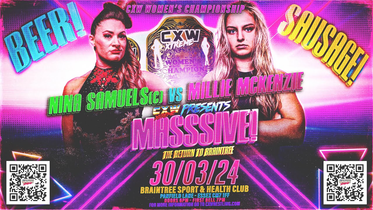 CXW Women’s Championship | Nina Samuels VS Millie McKenzie | match Highlights I #wrestling #britwres background