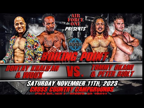 Dontay Khalifah and Woux vs Tommy Okami and Peterbuilt: Wrestling Evolution, November 11, 2023 backdrop