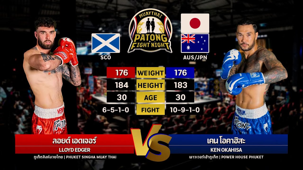 Lloyd Edgar VS Ken Okahisa Patong Fight Night 3 July 2025 background