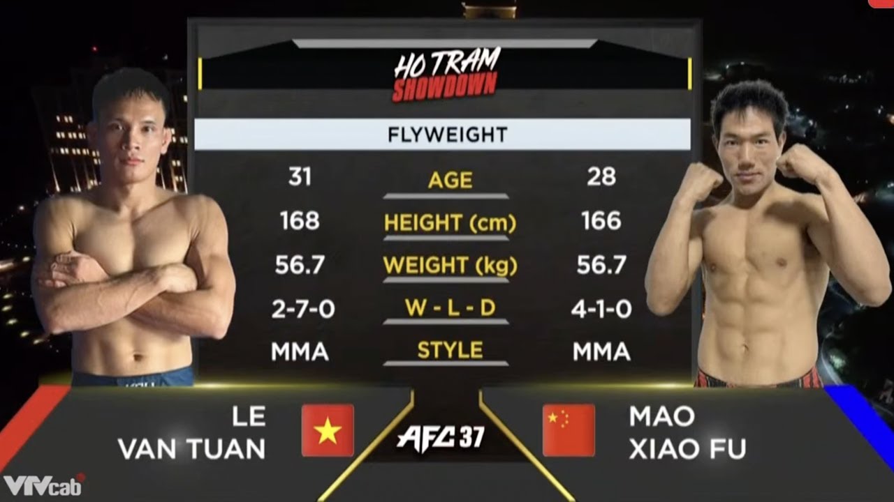 AFC37 제1경기  LE VAN TUAN  vs  MAO XIAO FU