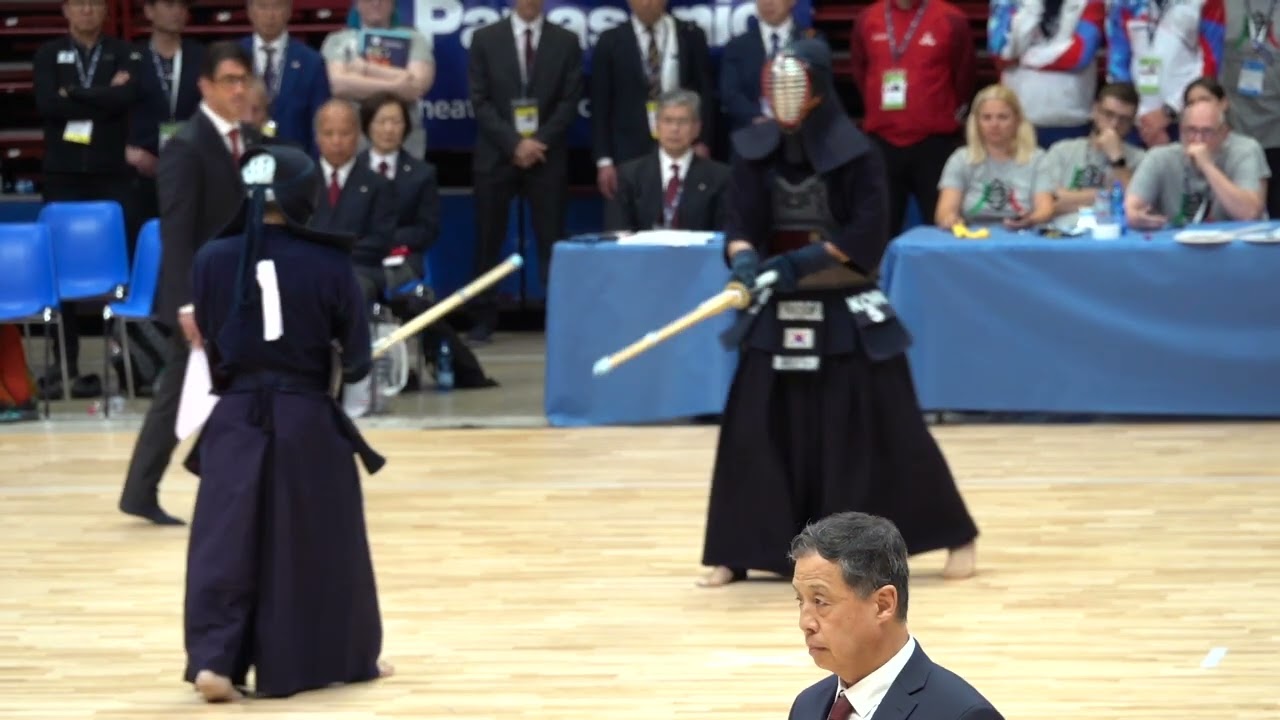 19 World Kendo Championships 2024 Men Individual Hoshiko vs Kwon background