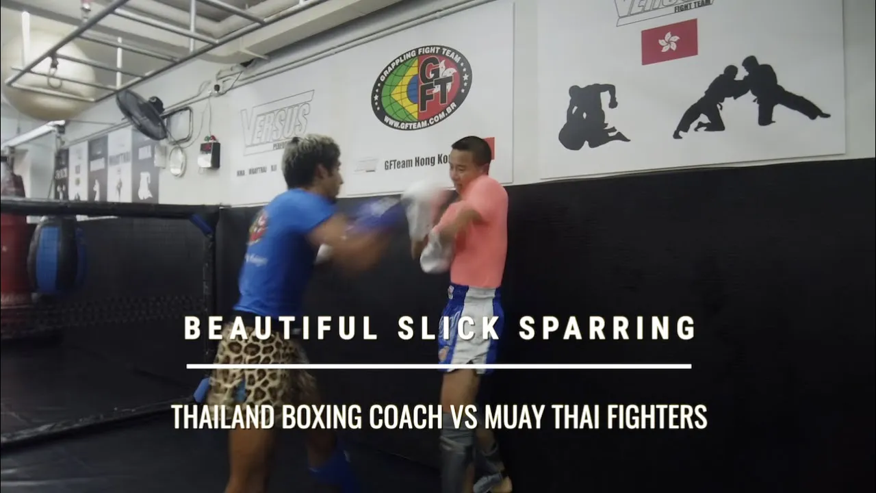 Beautiful Slick Sparring: Celebrity Boxing Coach vs Pro Muay Thai Fighters