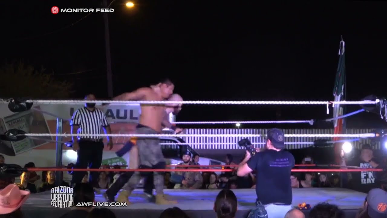 Sincere (AZ) vs Chuy Gonzalez (MEX) - Flag Match - AWF Slampede 7-29-2023 (Monitor Feed) background