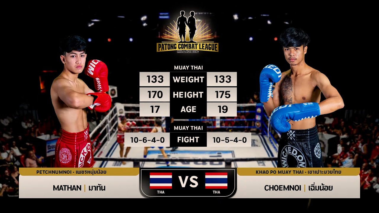MATHAN PETCHNUMNOI VS CHOEMNOI KHAOPO MUAYTHAI PATONG COMBAT LEAGUE MMA & KICK BOXING 15 JUNE 2025 background