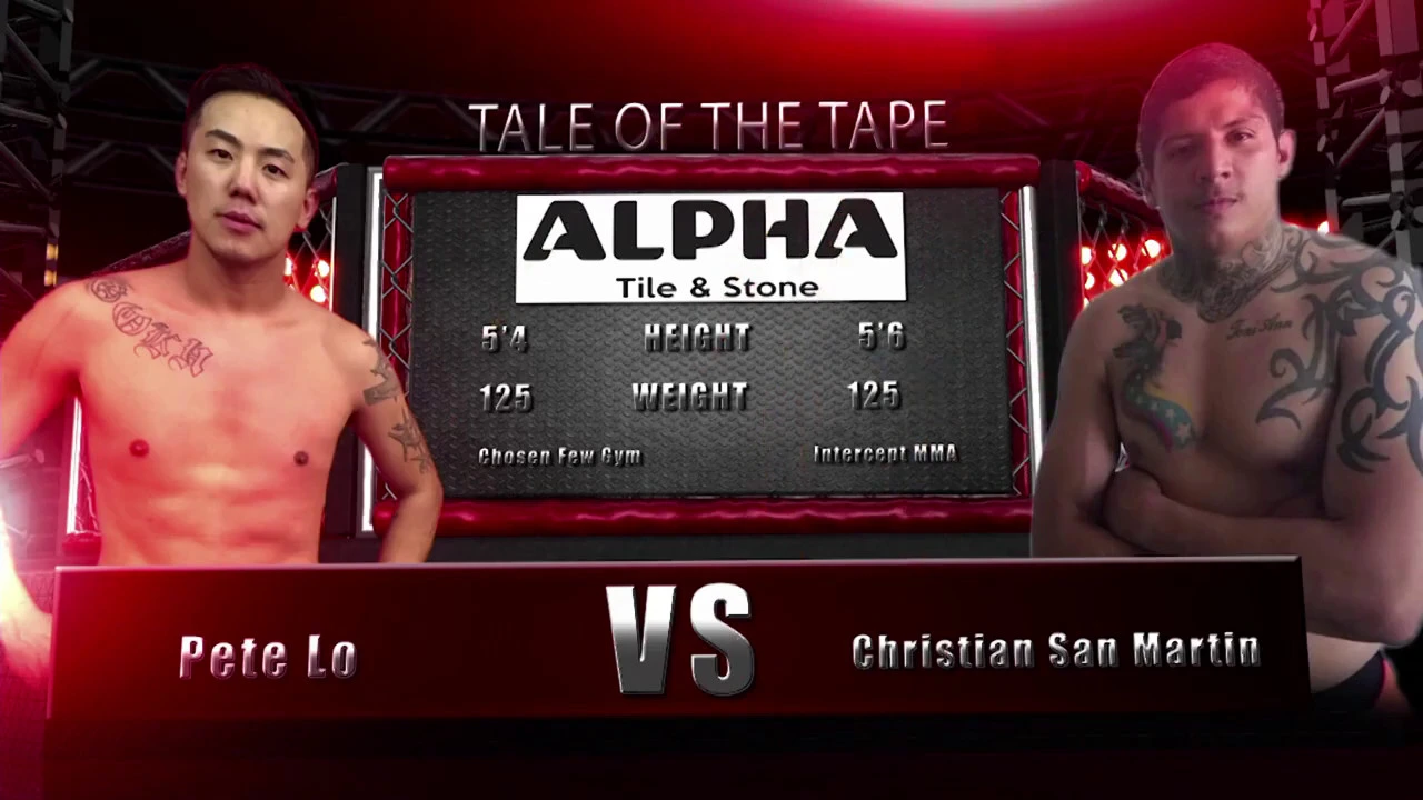 Chosen Few Fighting Championship Pete Lo vs Christian san Martin